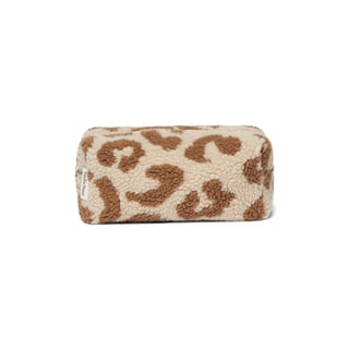 Leopard Ecru Teddy Pouch - Leopard Ecru