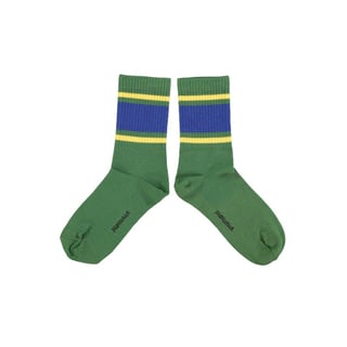 Piupiuchick Socks Green Blue & Yellow Stripes