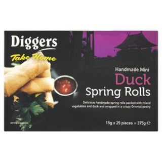 Digger Mini Duck Spring Rolls 375Grm