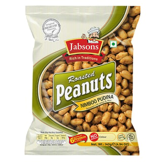 Jabsons Roasted Peanuts Nimbu Pudina 140Gr