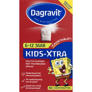 Dagravit Kids-Xtra Multivitamine Kauwtabletten Framboos 60ST