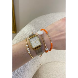 Orange Bracelet - Miyuki beads - OneSize