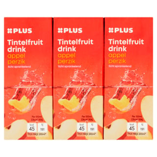 PLUS Tintelfruit Appel Perzik 6-Pack