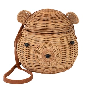 Meri Meri Bear Rattan Bag