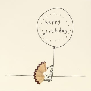 Dubbele Kaart Happy Birthday Hedgehog