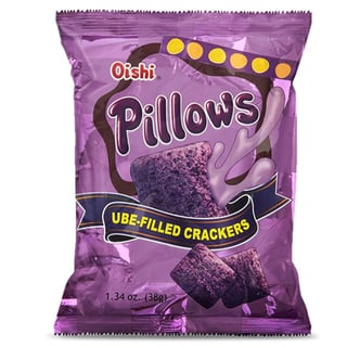 Oishi Pillows Ube-Filled Crackers 38g