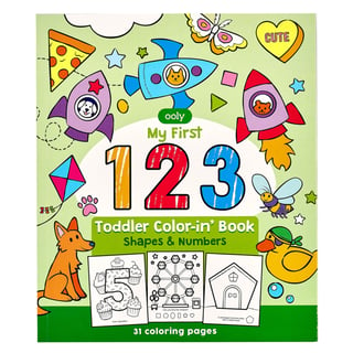 Ooly - Toddler Color-In' Book - 123 Shapes & Numbers