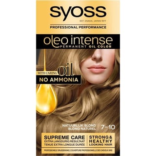 SYOSS Oleo Intense 7-10 Natuurlijk Blond Haarverf - 1 Stuk Voor Een Superieure Verzorging en Een Langdurig Kleurresultaat Met Grijsdekking.