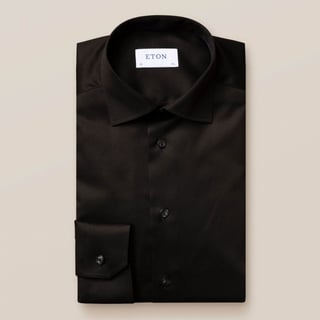 Eton Black Shirt - Signature Twill