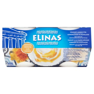Elinas Griekse Stijl Yoghurt Honing 4-Pack