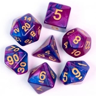 Dice Poly Mixed Royal Blue&Purple