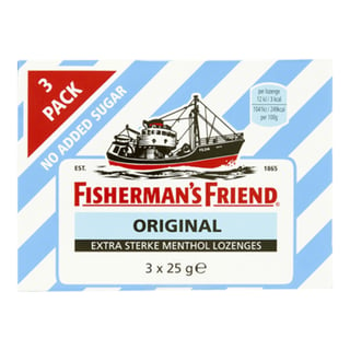 Fisherman's Friends Original Extra Sterk Suikervrij 3 Pack