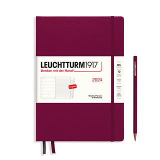 Leuchtturm 2024 diary hardcover composition b5 week - port red