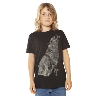 Huilende Wolf T-Shirt - Glow In the Dark
