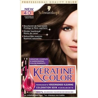 Schwarzkopf Keratine Color 4.0 Donkerbruin Haarverf - 1 Stuk Ontdek Het Geheim Voor Langdurig Stralende Kleuren Met 100% Grijsdekking