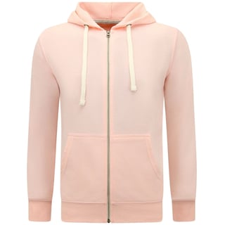 Hoodie Heren Met Rits - Trainingsjack Heren - Sportvest - Roze