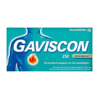 Gaviscon Peppermint 250 Av Rb 16tb