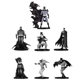 Batman Black and White Mini PVC Figure 7-Pack Set 4