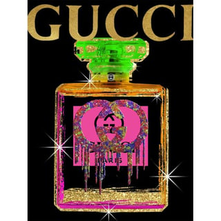 Glasschilderij Gucci Perfume Fluor 60x80cm