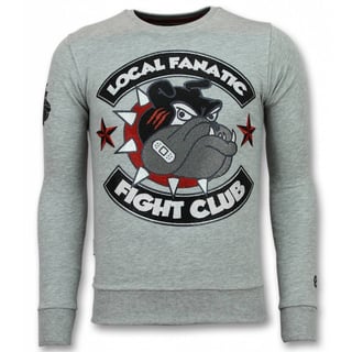 Fight Club Trui - Bulldog Sweater Heren - Mannen Truien - Grijs