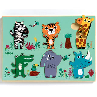 Djeco Relief Puzzel Jungledieren