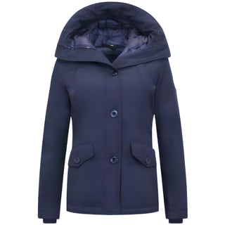 Getailleerde Korte Winterjas Dames - 503 - Blauw