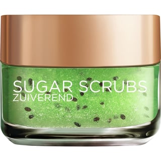 L'Oréal Paris Sugar Scrub Kiwi Gezichtsscrub - Zuiverend en Verzorgend Een Zuiverende en Verzorgende Gezichtsscrub Met Natuurlijke Exfoliant