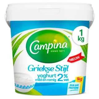 Campina Yoghurt Griekse Stijl Naturel 2% Vet