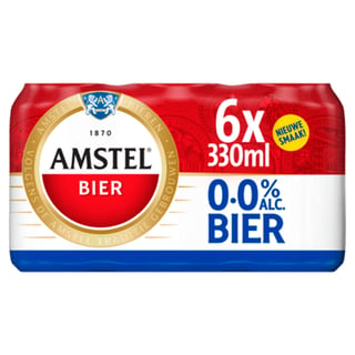 Amstel Pilsener 0.0 Bier Blik 6 X 33cl
