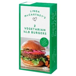 Linda McCartney's 2 Vegetarian 1/4lb Burgers 227g