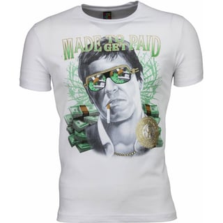 T-Shirt - Scarface Made To Get Paid Print - Wit