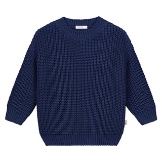 Yuki Kidswear Chunky Knitted Sweater - Navy