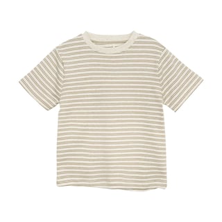 Huttelihut T-Shirt Striped Rib Silver Sage