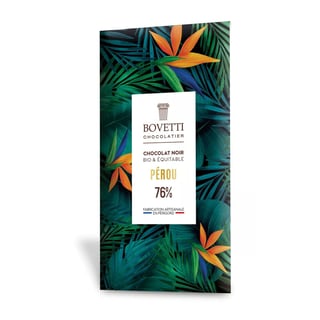 80 G BIOLOGISCHE PURE CHOCOLADEREEP UIT PERU 76% CACAO