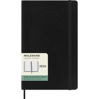 Moleskine 2024 diary softcover large week on 2 pages - black