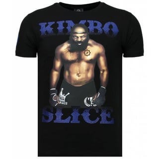 Kimbo Slice - Rhinestone T-Shirt - Zwart