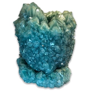 Isaac Monte - Crystal Vase Medium Turquoise