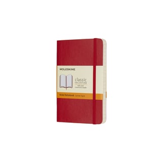 Moleskine notebook softcover pocket lined red - 9 x 14cm / red