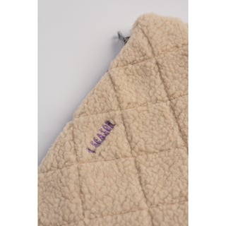Teddy laptop hoes - groen - Beige