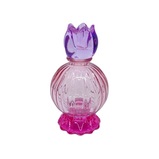 Kandelaar Tulp Bol Lila-Roze-Fuchsia Glas 8x15cm