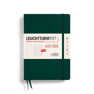 Leuchtturm 18 month diary hardcover large 2024-2025 - Forest Green