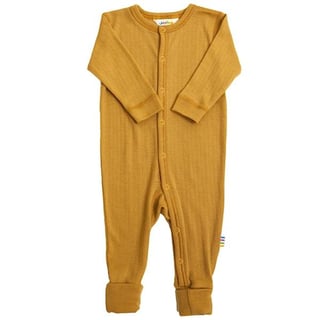 Wollen Jumpsuit 2 in 1 Voetjes- Curry (Joha Outlet)