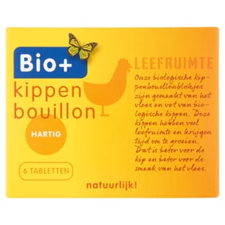 Bio+ Bouillon Kip 6 Blokjes