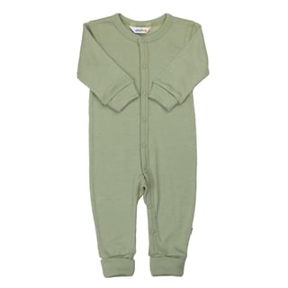 Wol-Zijde Jumpsuit 2 in 1 Voetjes- Groen (Joha)