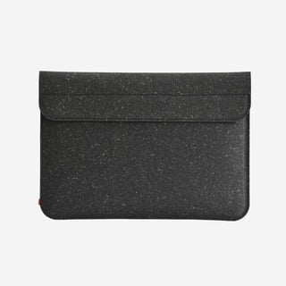 Laptop sleeve of tablet Gerecycled Leer - Maat S - Zwart melange