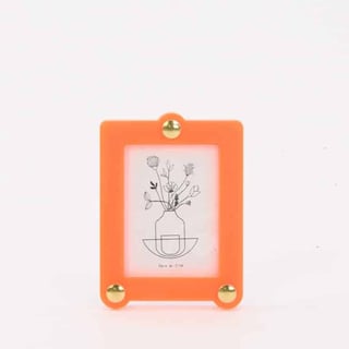Omwisselbaar Fotolijstje Vierkant Staand S Neon Oranje/Roze