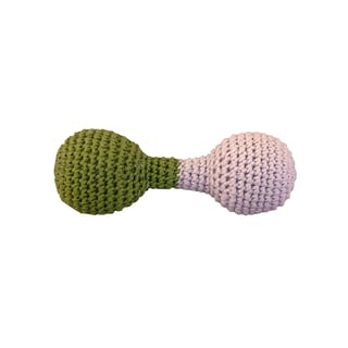 Crochet Toy Rattle Dumbbell