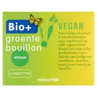 Bio+ Bouillon Groente 6 Blokjes