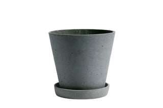 HAY Flowerpot with Saucer L Green