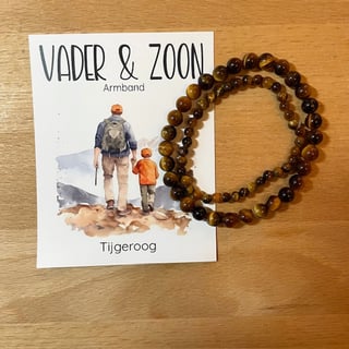 Vader en Zoon Armbandenset - Tijgeroog